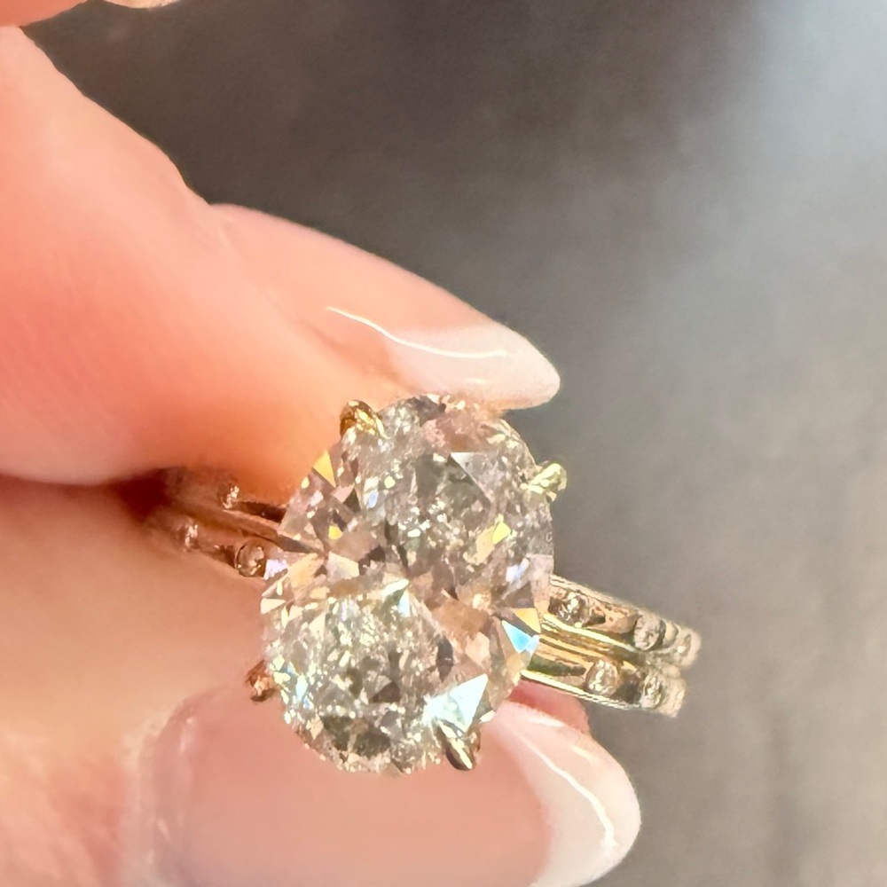 NWT Kay Now + Forever Oval-Cut Lab-Grown Diamond vs2 2.02ct tw 14K Yellow Gold - Picture 1 of 13